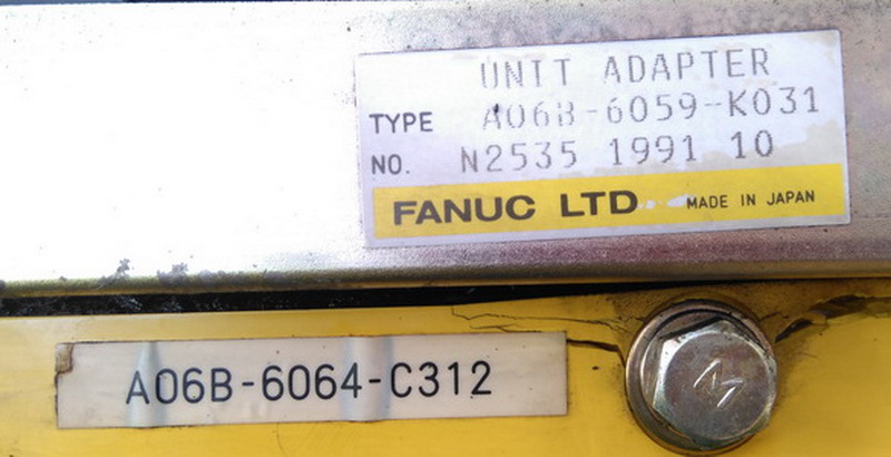 FANUC A06B-6064-C312 & A06B-6059-K031 - PLC DCS SERVO Control MOTOR POWER  SUPPLY IPC ROBOT